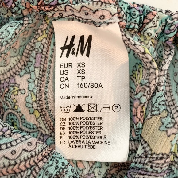 H&M Paisley Split Hem Cover Up Festival Maxi Skirt - Picture 10 of 11